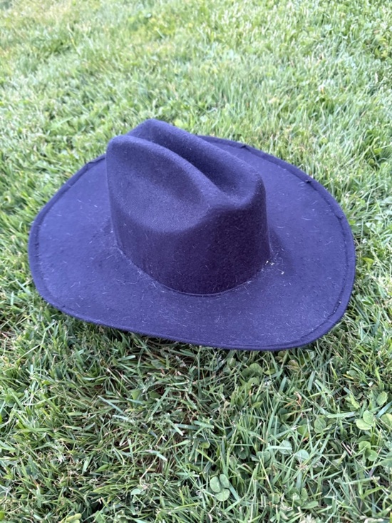Vintage Pigalli Black Wool Felt Cowboy Hat Western Ranch Style Size 6 3/4